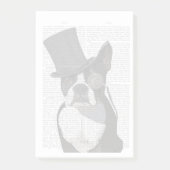 Boston Terrier, Formal Hound und Hat Post-it Klebezettel (Vorderseite)