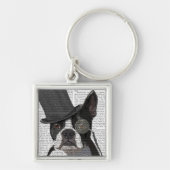 Boston Terrier, Formal Hound und Hat Schlüsselanhänger (Vorne)