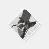 Boston Terrier, Formal Hound und Hat Serviette (Ecke)