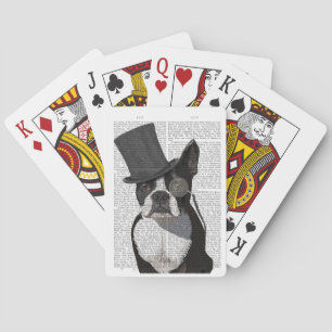 Boston Terrier, Formal Hound und Hat Spielkarten