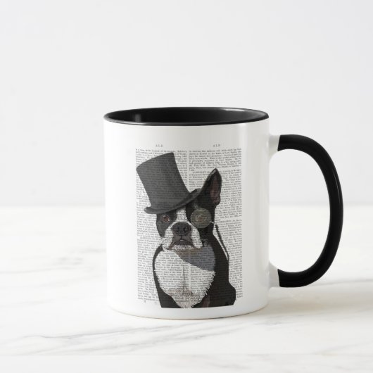 Boston Terrier, Formal Hound und Hat Tasse (Rechts)