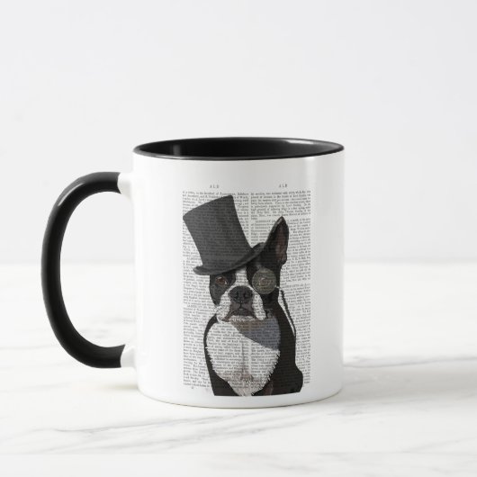 Boston Terrier, Formal Hound und Hat Tasse (Links)