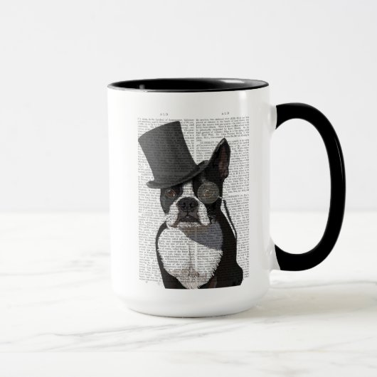 Boston Terrier, Formal Hound und Hat Tasse (Rechts)