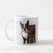 Boston Terrier Fotograf 2 Kaffeetasse (Links)