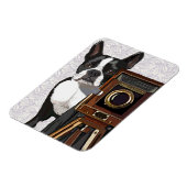 Boston Terrier Fotograf 2 Magnet (Linke Seite)