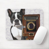 Boston Terrier Fotograf 2 Mousepad (Mit Mouse)