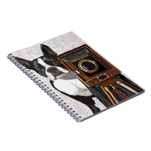 Boston Terrier Fotograf 2 Notizblock (Rechte Seite)