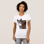 Boston Terrier Fotograf 2 T-Shirt (Vorne ganz)
