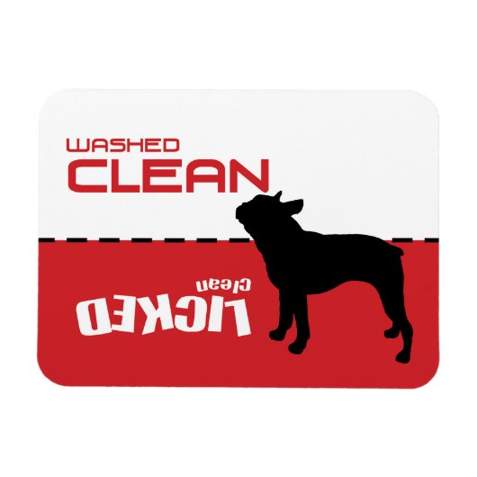 Boston Terrier French Bulldog Dishwasher Magnet (Horizontal)