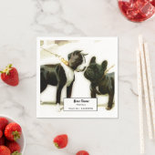 BOSTON TERRIER&FRENCH BULLDOG SERVIETTE (Beispiel)