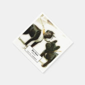 BOSTON TERRIER&FRENCH BULLDOG SERVIETTE (Ecke)