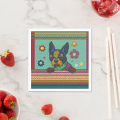 Boston Terrier Fun Scrapbook Style Serviette (Beispiel)