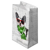 Boston Terrier Funny Christmas Dog Kleine Geschenktüte (Vorderseite Schrägansicht)