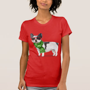 Boston Terrier Funny Christmas Fleas Navidog T-Shi T-Shirt