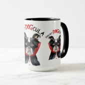 Boston Terrier Funny Count DOGcula Halloween Tasse (VorderseiteRechts)