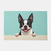 Boston Terrier Fußmatten Kunst Fußmatte (Vorderseite)