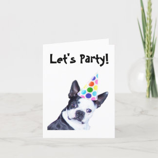 Boston-Terrier-Geburtstags-Party Einladung