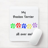 Boston Terrier geht durch mich Mousepad (Mit Mouse)
