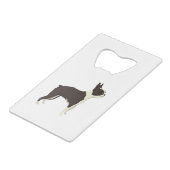 Boston Terrier Geldbeutel Flaschenöffner (Rückseite Schrägansicht)