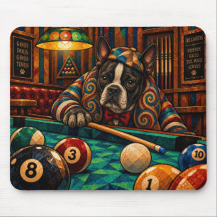 Boston Terrier, geometrisches Mosaik Mousepad