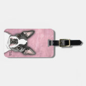 Boston Terrier Gepäckanhänger (Vorderseite horizontal)