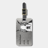 Boston Terrier Gepäckanhänger (Vorderseite vertikal)