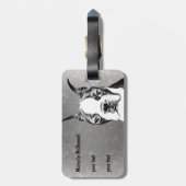Boston Terrier Gepäckanhänger (Rückseite vertikal)