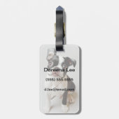 Boston Terrier Gepäckanhänger (Rückseite vertikal)