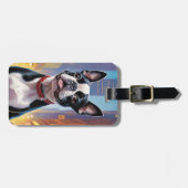 Boston Terrier-Gepäckanhänger Gepäckanhänger (Vorderseite horizontal)