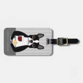 Boston Terrier-Gepäckanhänger Gepäckanhänger (Vorderseite horizontal)
