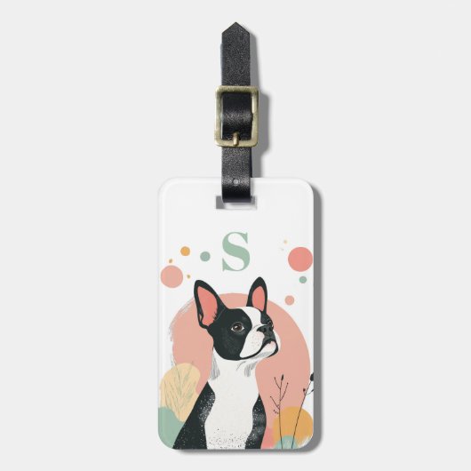 Boston Terrier-Gepäckanhänger Gepäckanhänger (Vorderseite vertikal)