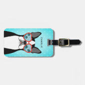 Boston Terrier-Gepäckanhänger Gepäckanhänger (Vorderseite horizontal)