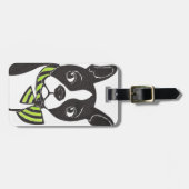 Boston Terrier Gepäckträger Gepäckanhänger (Vorderseite horizontal)