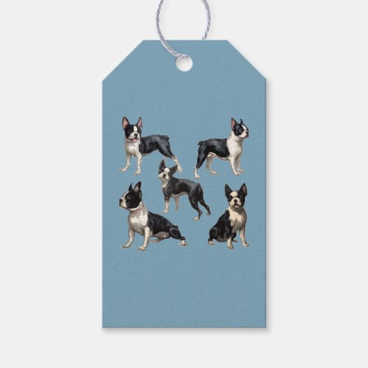 Boston Terrier Geschenkanhänger (Vorderseite)