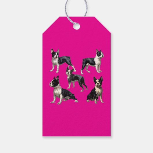 Boston Terrier Geschenkanhänger (Vorderseite)