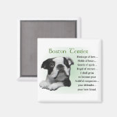 Boston Terrier Geschenke Magnet (Vorderseite/Rückseite)