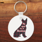 Boston Terrier Geschenke Schlüsselanhänger (Vorderseite)
