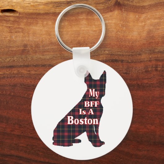 Boston Terrier Geschenke Schlüsselanhänger (Vorderseite)