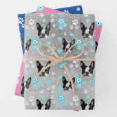 Boston Terrier Geschenke, Zubehör und Geschenkpapier Set (Beispiel)