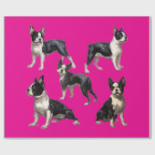 Boston Terrier Geschenkpapier (Flach)