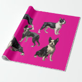 Boston Terrier Geschenkpapier (Ungerollt)