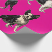 Boston Terrier Geschenkpapier (Ecke)