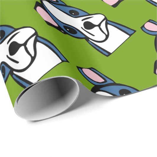 Boston Terrier Geschenkpapier (Rolleneckpunkt)