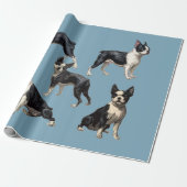 Boston Terrier Geschenkpapier (Ungerollt)