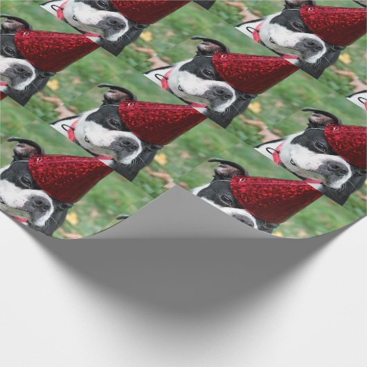 Boston-Terrier Geschenkpapier (Ecke)