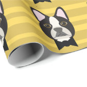 Boston Terrier Geschenkpapier (Rolleneckpunkt)