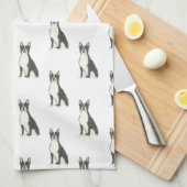 Boston Terrier Geschirrtuch (Viertel Falte)