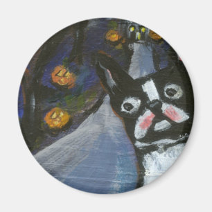 Boston Terrier gespenstisches Halloween Magnet
