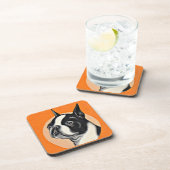 Boston Terrier Getränkeuntersetzer (Rechte Seite)