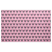 Boston Terrier Glasses - rosa Gewebe Stoff (Fat Quarter (45,7 x 55,9 cm))